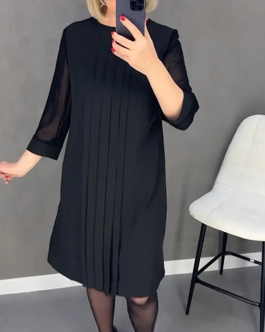 50% OFF | Mid Sleeve Straight Dress