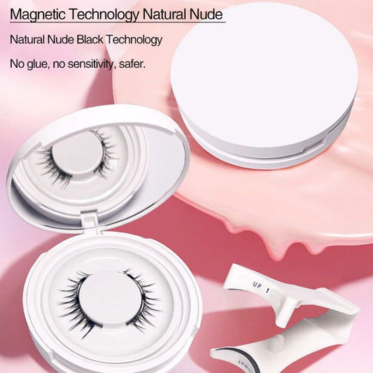 Faux Mink Magnetic False Eyelashes - Effortless Beauty, No Glue Required!
