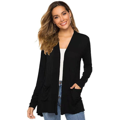 Women's lightweight long-sleeved cardigan top