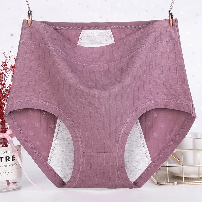 🎁Buy 1 Free 3⏳High-waisted Plus Size Cotton Antibacterial Anti-Leakage Physiological Underwear