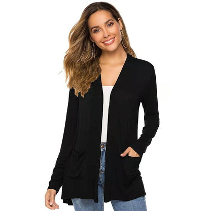 Women's lightweight long-sleeved cardigan top