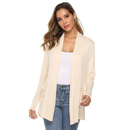 Women's lightweight long-sleeved cardigan top