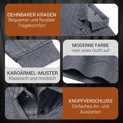 Langarm-Oberteil in Layering-Optik für Herren