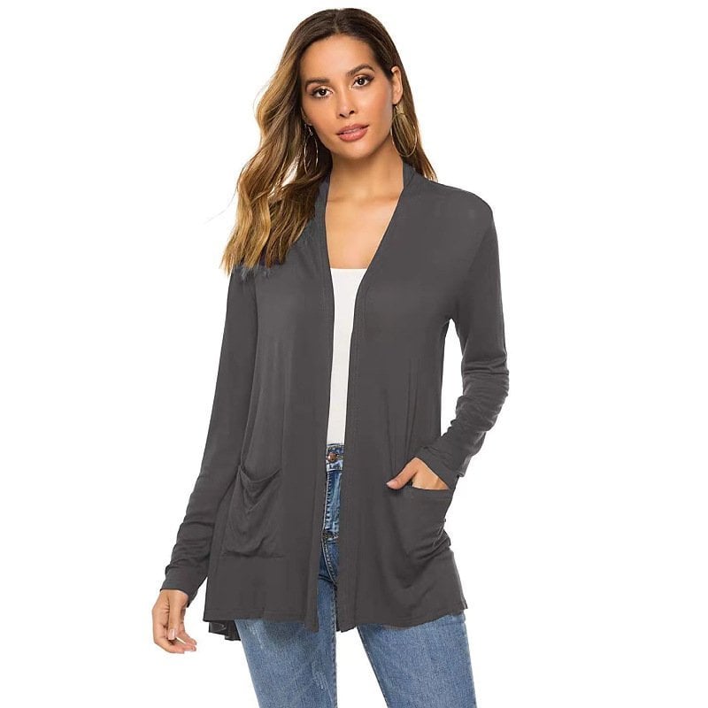 Women's lightweight long-sleeved cardigan top