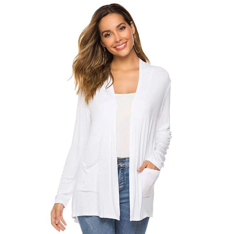 Women's lightweight long-sleeved cardigan top