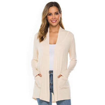 Women's lightweight long-sleeved cardigan top