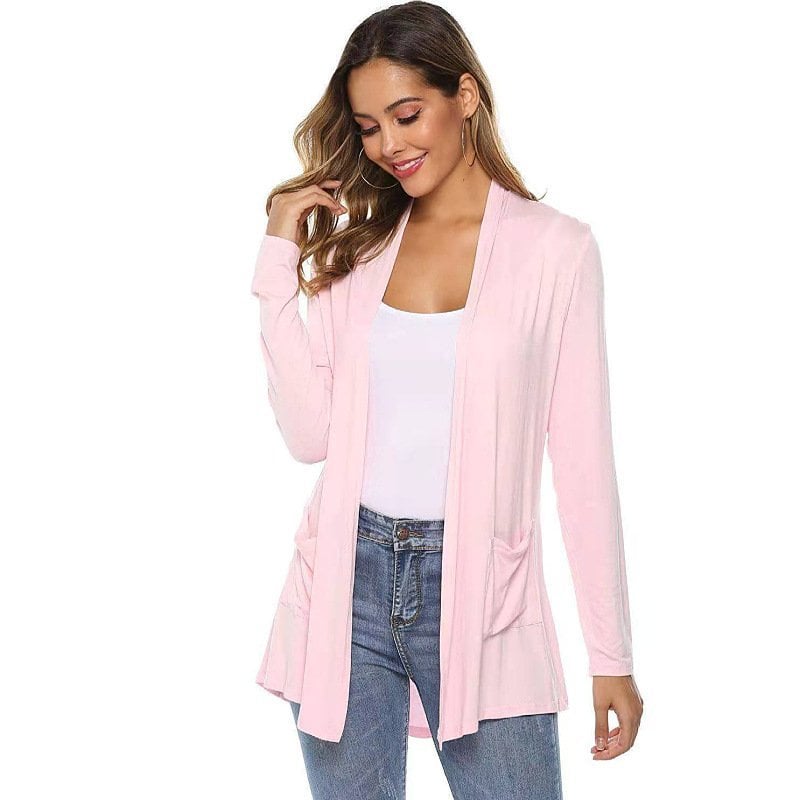 Women's lightweight long-sleeved cardigan top