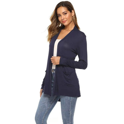 Women's lightweight long-sleeved cardigan top