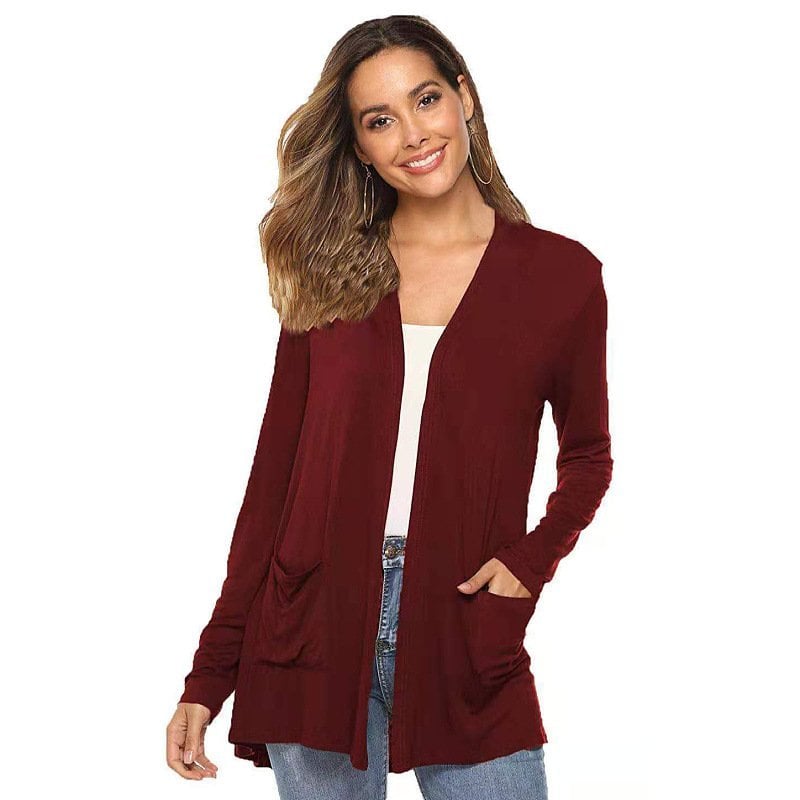 Women's lightweight long-sleeved cardigan top