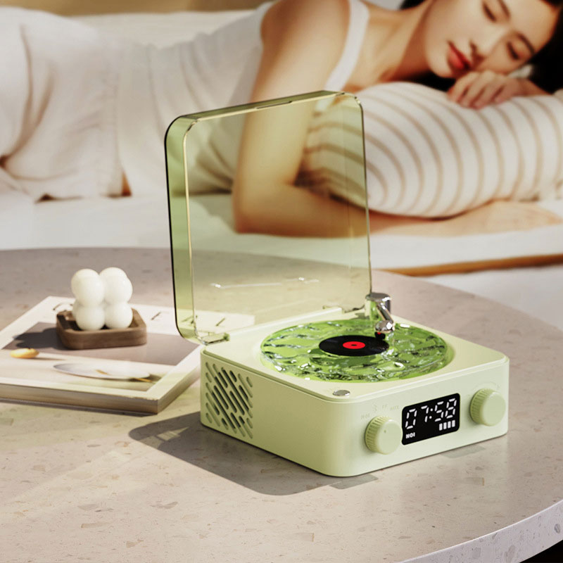 Multi-Function Retro Record Player Styled Natural Sleep Aid Sound Bluetooth Stereo