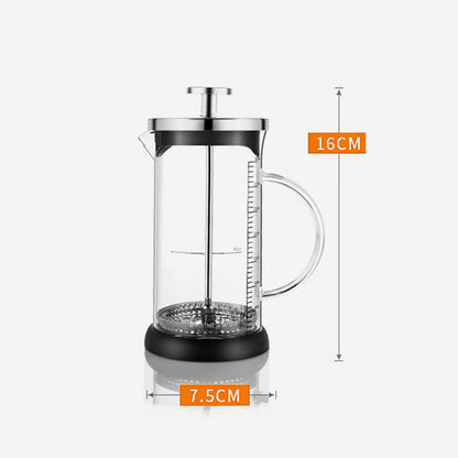 350ml/600ml Glass Hand Pump Milk Frother With Handle & Scale