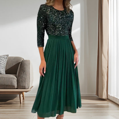 💃Damen Midikleid aus Tüll mit Pailletten✨