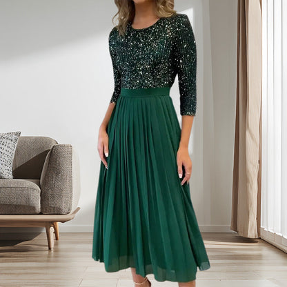 💃Damen Midikleid aus Tüll mit Pailletten✨