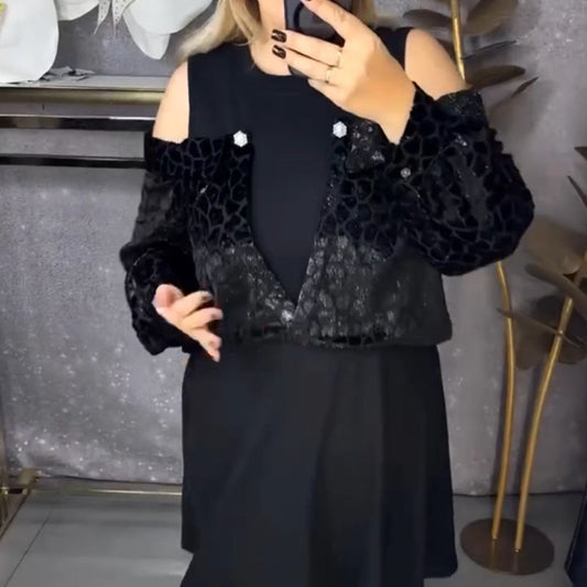 Elegantes Kleid mit Leopardenmuster für Damen