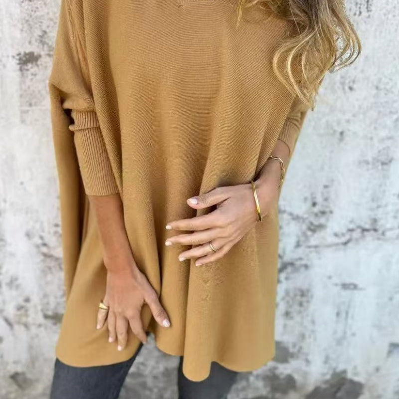 🌈 2 pieces free shipping🌈Women's Long Sleeve Knitted V-Neck Loose Long Top（50% OFF）